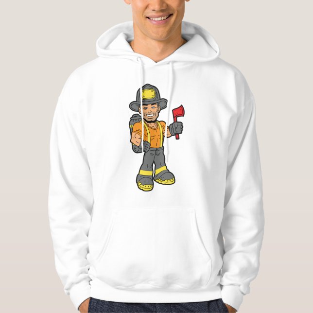 Fireman With An Axe Hoodie (Front)