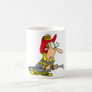 Fireman With Dry Firehose Mug