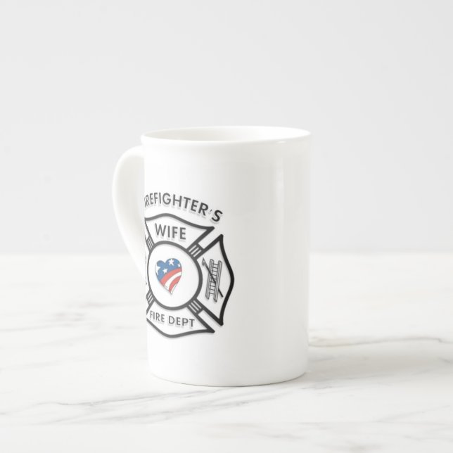 Fireman Wives USA Bone China Mug (Front Left)