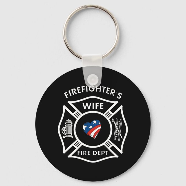 Fireman Wives USA Keychain (Front)