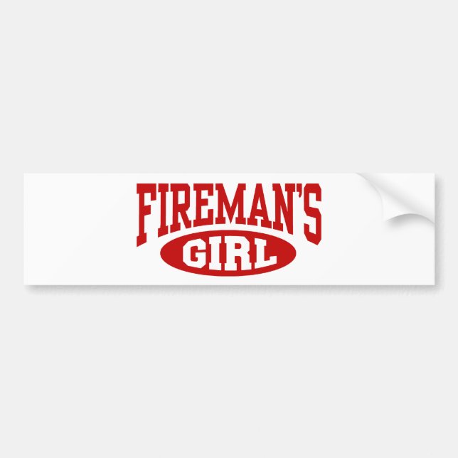 Fireman's Girl Bumper Sticker (Front)