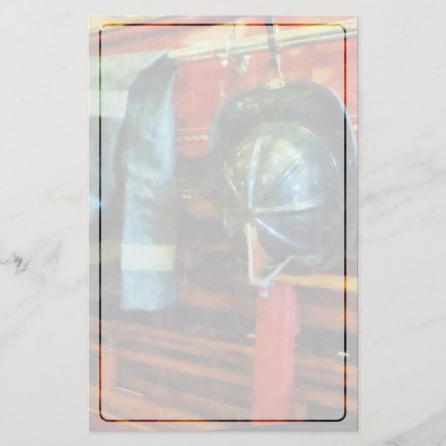 Fireman's Helmet and Jacket Stationery (Front)