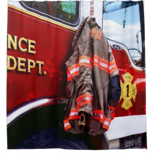 Fireman's Jacket On Fire Truck