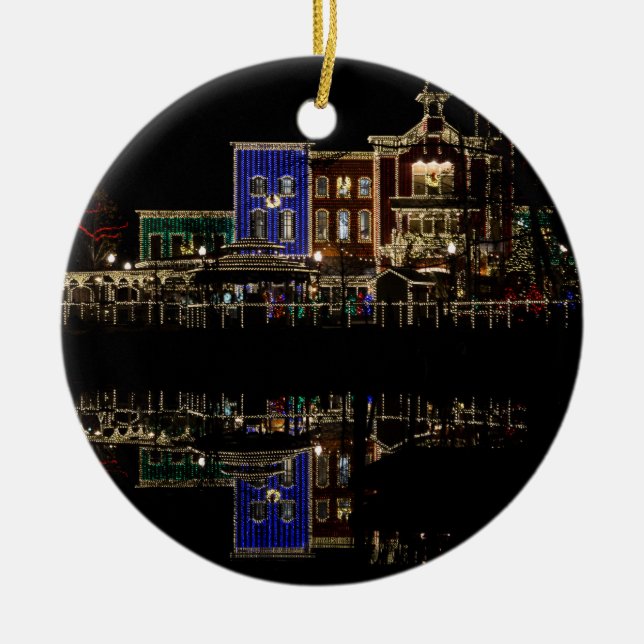 Firemans Landing Christmas Ceramic Ornament (Front)