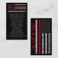 Fireman's Prayer Bulk Firefighter Thin Red Line Bu Business Card