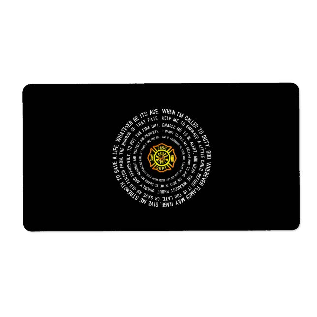 Firemans Prayer, Firefighter Motivational (Front)