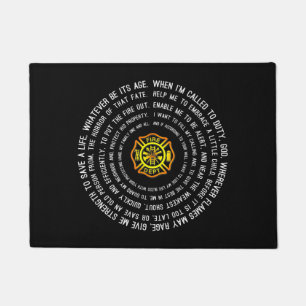 Firemans Prayer, Firefighter Motivational Doormat
