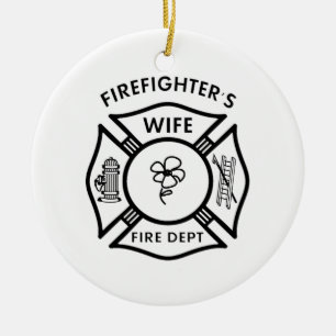 Fireman's Wife Ceramic Ornament