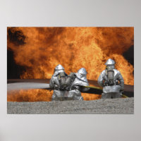 Firemen neutralize a fire