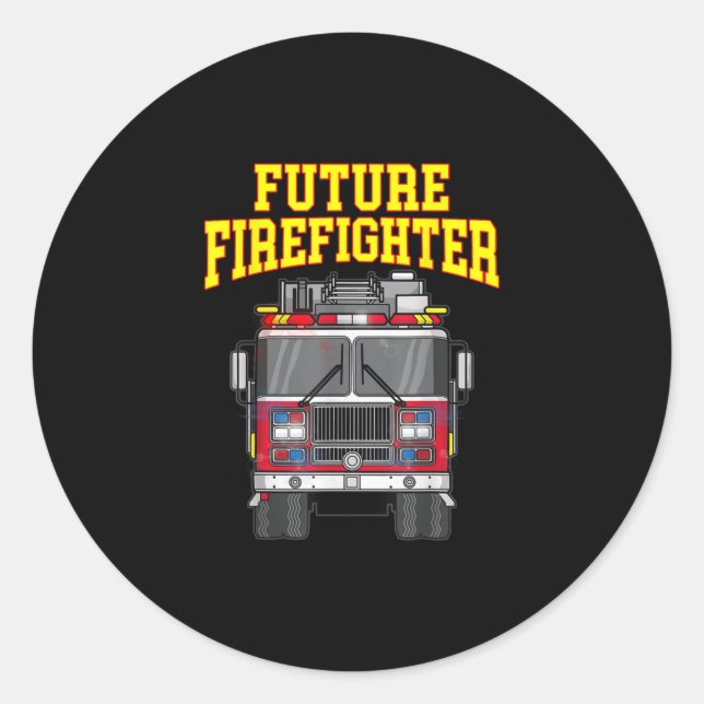 Firemen Out From Dad- Son Nephew Boys Future Fire Classic Round Sticker (Front)