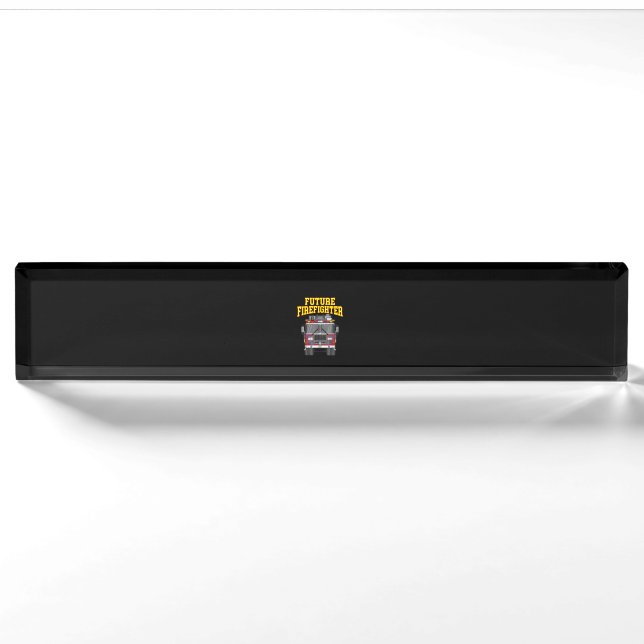 Firemen Out From Dad- Son Nephew Boys Future Fire Nameplate (Front)