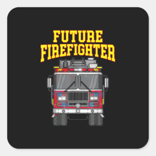 Firemen Out From Dad- Son Nephew Boys Future Fire Square Sticker