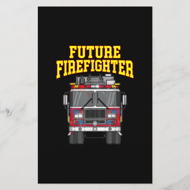 Firemen Out From Dad- Son Nephew Boys Future Fire Stationery (Front)