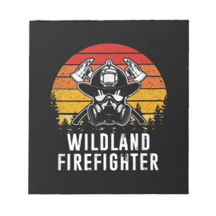 Firemen Reto Sunset Firefighter Notepad