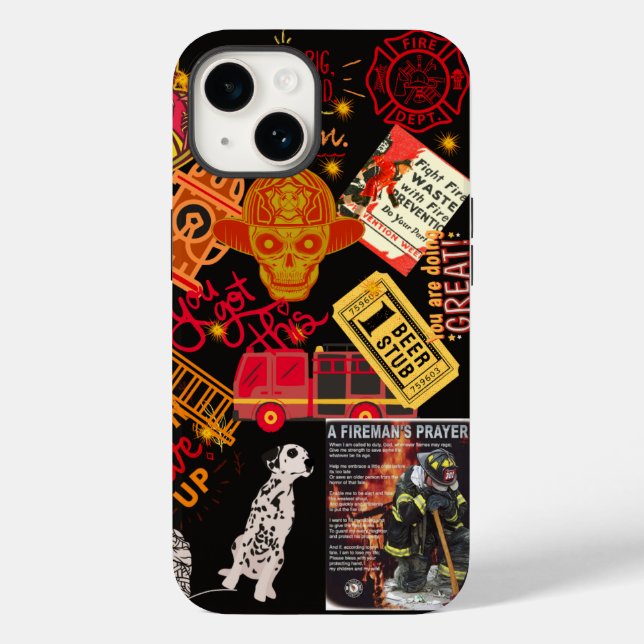Firemen Sticker Phone Case (Back)