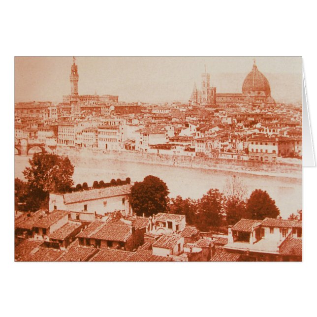 FIRENZE - ANTIQUE FLORENCE PANORAMIC VIEW 1859 (Front Horizontal)