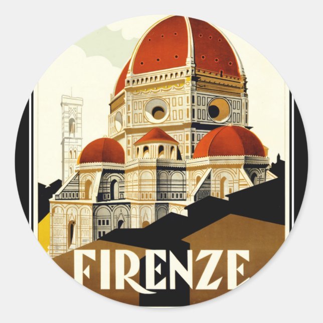 FIRENZE CLASSIC ROUND STICKER (Front)