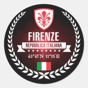 Firenze Classic Round Sticker