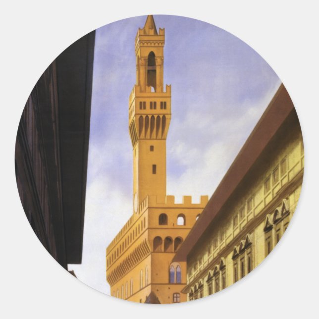 Firenze Classic Round Sticker (Front)