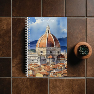 Firenze/ Florence view the Duomo in watercolor Notebook
