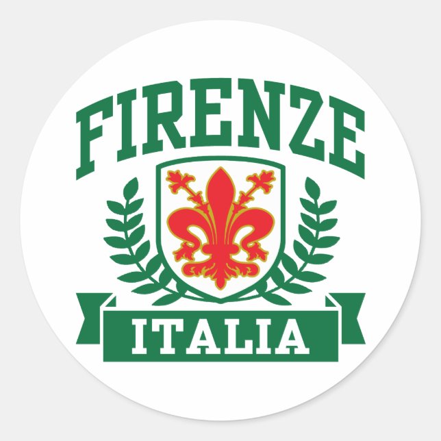 Firenze Italia Classic Round Sticker (Front)