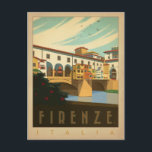 Firenze, Italia Postcard<br><div class="desc">Anderson Design Group is an award-winning illustration and design firm in Nashville,  Tennessee. Founder Joel Anderson directs a team of talented artists to create original poster art that looks like classic vintage advertising prints from the 1920s to the 1960s.</div>