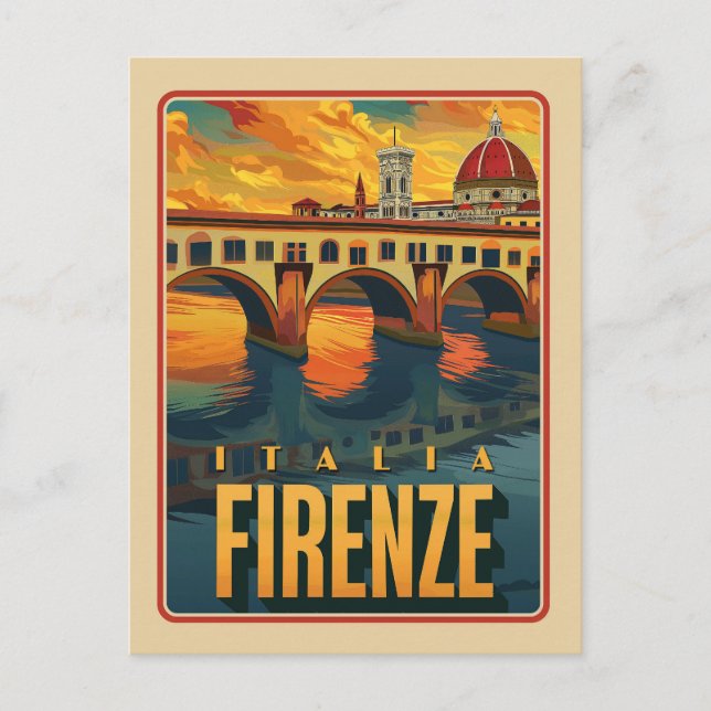 Firenze, Italia Vintage Postcard (Front)