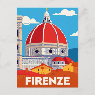 Firenze Italy Duomo   Vintage Florence Travel Postcard