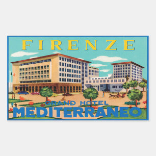 Firenze Large Mediterraneo Hotel Sticker