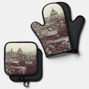 Firenze  oven mitt & pot holder set