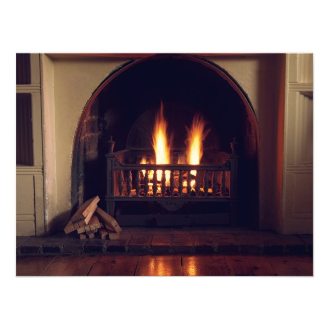 Fireplace at home photo print (Front)