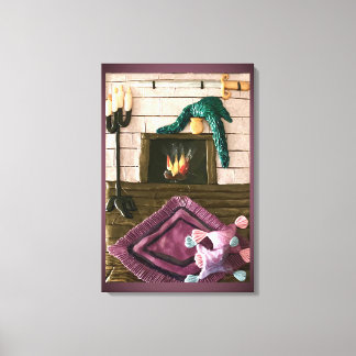 Fireplace Canvas Print