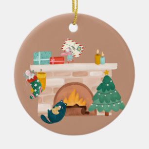Fireplace Ceramic Ornament