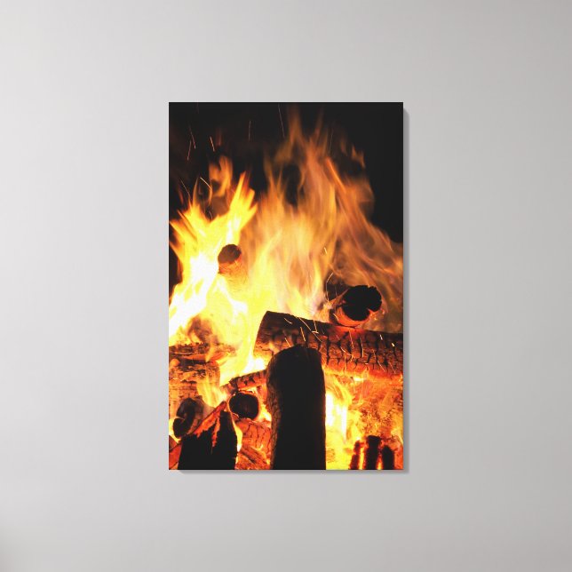 fireplace feel for your 4 walls canvas print (Front)