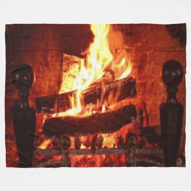 FIREPLACE FLEECE BLANKET (Front (Horizontal))