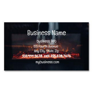 Fireplace Installation Service Custom Magnetic Business Card