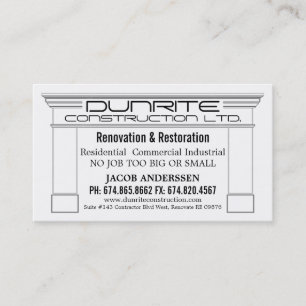 Fireplace Mantle Construction Reno Company Business Card