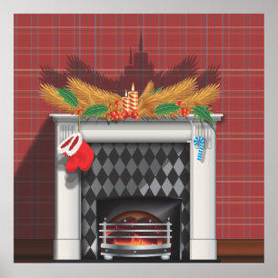 fireplace poster