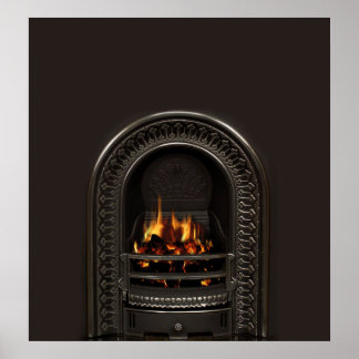 Fireplace Poster for Bricked Up Fireplaces