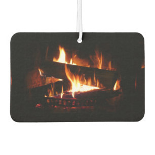 Fireplace Warm Winter Scene Photography Air Freshener