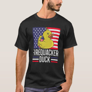 Firequacker Duck 4th of July Firecracker Independe T-Shirt