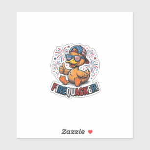 Firequacker Patriotic Duck Vintage Shirt Design_1