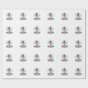 Firequacker Patriotic Duck Vintage Shirt Design_1 Wrapping Paper