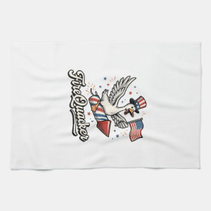 FireQuacker Patriotic Goose Vintage 4th of July De Kitchen Towel