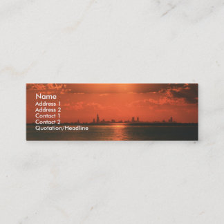Firery Chicago Sunset Mini Business Card