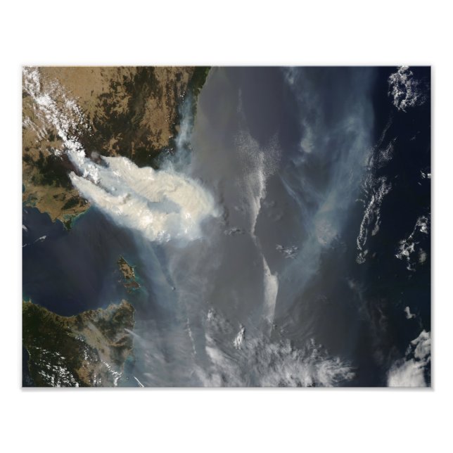 Fires and smoke in southeast Australia Photo Print (Front)
