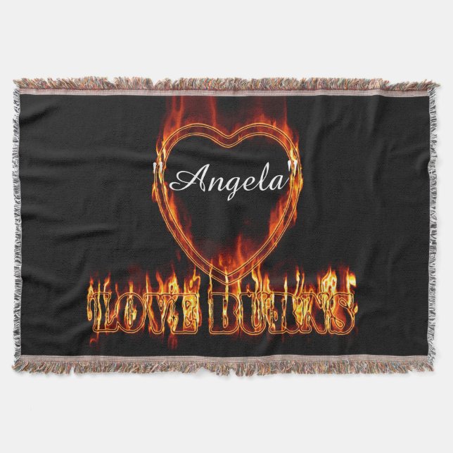 Fires Flames Love Burns design Throw Blanket (Front)