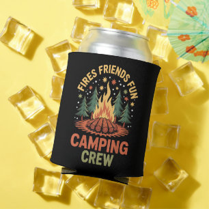 Fires Friends Fun Camping Can Cooler