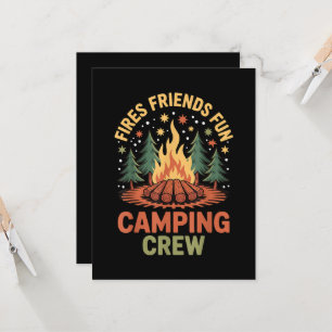 Fires Friends Fun Camping Invitation