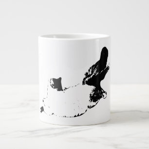 Fireside Phantom Cat Large Coffee Mug